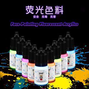 Tinta fluorescente para tatuajes, juego de 8 colores, 5 ml cada uno, tinte cosmético luminoso para pintar el cuerpo, para fiestas y eventos - Product Image 4