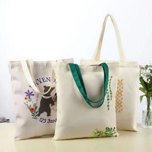 8/10 oz vải <span class=keywords><strong>polyester</strong></span> chất liệu cotton Bán buôn phụ nữ bông vải túi tùy chỉnh Tote trống hàng tạp hóa Tote Túi - Product Image 5