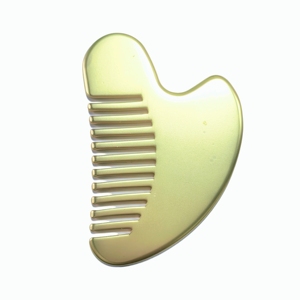 Peigne de massage Gua Sha pour le cuir chevelu en acier inoxydable et alliage de zinc - Product Image 1
