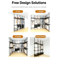 Porte-vêtements autoportant épaissi, pour location, armoire préfabriquée, vestiaire, étagère assemblée