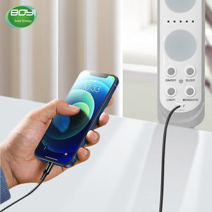 Ventilador de carga de batería solar AD AC con luz LED y fuente de energía eléctrica en modo de suspensión para uso en exteriores y automóviles - Product Image 4