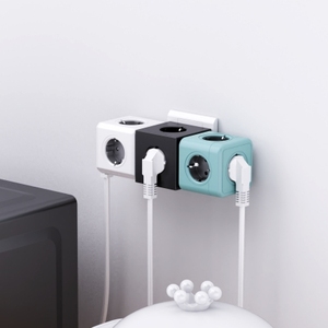 Portable USB Power Cube Socket <b>Strip</b> Cost-Effective 16A Current Wall Socket 5 EU Outlets Metal <b>Copper</b> Material 16A Plug - Product Image 1
