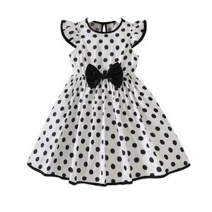 Vestido de Verano para Niñas, Estampado de Lunares, con Lazo de Princesa, Sin Mangas, para Niñas Pequeñas - Product Image 5