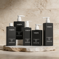 Nouvelle Arrivée Flacon de Shampooing 300ML 400ML 500ML Distributeur Bouteille en Plastique Dépoli Coloré pour Emballage Cosmétique