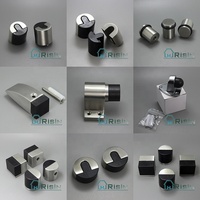 Dipoles Stainless Steel Lantai Karet Pintu Berhenti