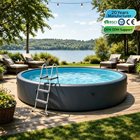Piscine gonflable portable en drop stitch pour jardin, extérieur, installation facile, durable, logo personnalisé, vente en gros