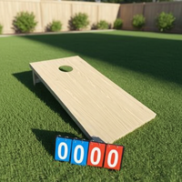 Planche de jeu de lancer de sacs de sable en bois, style américain classique, jeu de team building parent-enfant pour le camping, Cornhole 90x60cm