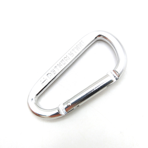 YYX düz kenar özel lazer baskı logo karabina Caribeaner klip alüminyum D halka şekli Carabeaner anahtarlık anahtarlık kanca - Product Image 3