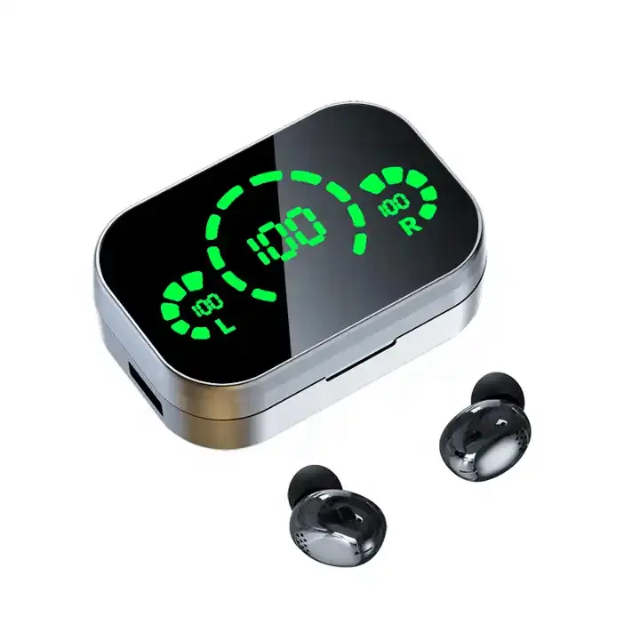 Nouveau Design Écouteurs Stéréo Avec Micro Affichage Casques Jeux De Sport Casque In-ear Sans Fil Casque YD04 TWS BT5.3 Écouteur
