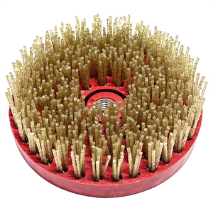 Outils électriques 4 pouces 100mm <span class=keywords><strong>circulaire</strong></span> ronde pierre abrasif Nylon polonais <span class=keywords><strong>brosse</strong></span> meuleuse roue diamant Antique <span class=keywords><strong>brosse</strong></span> - Product Image 4