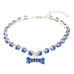 उच्च गुणवत्ता Bling Rhinestones हड्डियों कुत्ते के सामान लक्जरी पालतू हार - Product Image 6