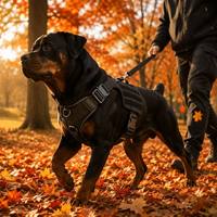 Ensemble Harnais et Gilet pour Chien en Polyester Certifié CE, Imprimé Chien Cartoon, Double Face, avec Sangle Poitrail et Décoration Foulard – Vente en Gros