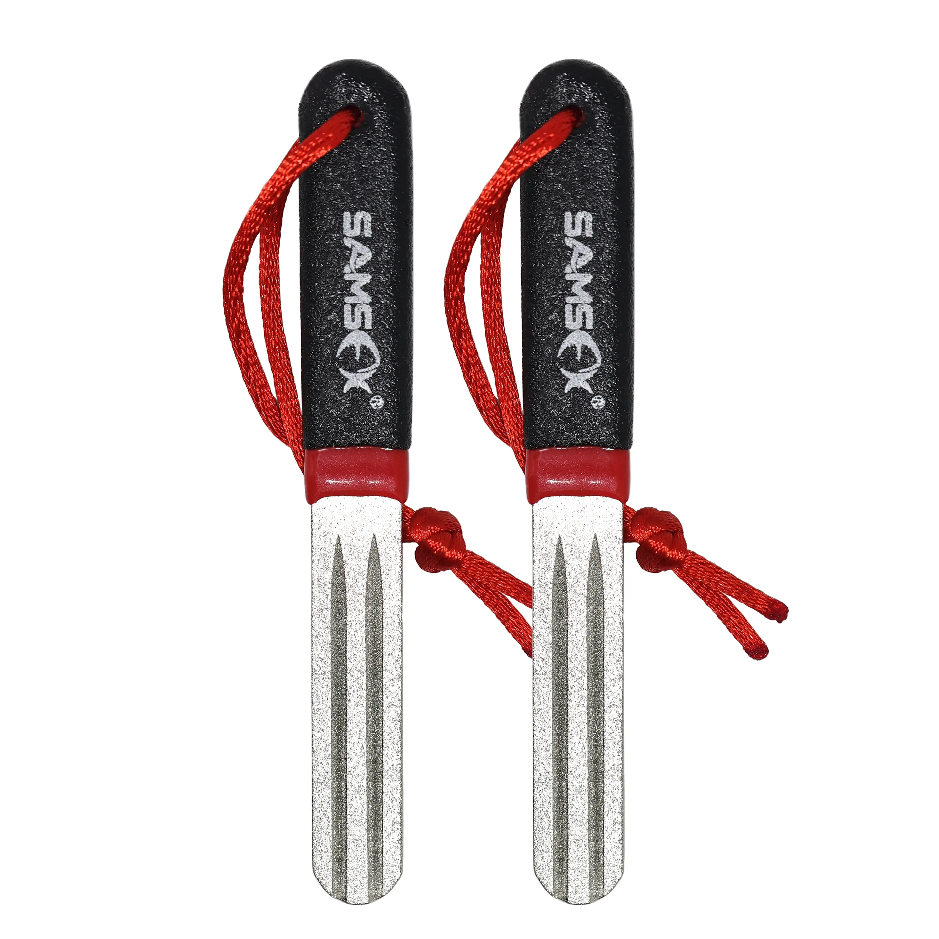 SAMSFX Dupla Grão de Diamante Gancho De Pesca e Anzol Sharpener de Faca de Pedra e Pedra de Afiar Faca Moagem Ferramenta 2pcs