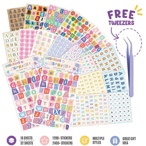 Autocollants décoratifs personnalisés réutilisables, feuilles d'autocollants alphabet DIY pour la décoration, vente en gros, fabricant en vrac - Product Image 2