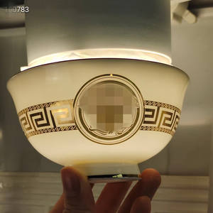 Service de table en porcelaine de luxe en os de Chine blanc, 10 pièces, assiettes et bols, pour la vente en gros et les cadeaux, en céramique - Product Image 4