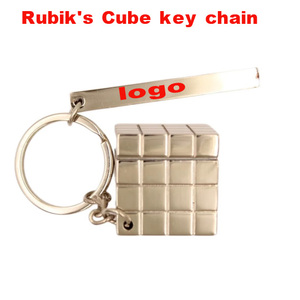 Tùy chỉnh kim loại giáo dục đồ chơi Keyring 3D Cube laser logo Keychain quảng cáo micro cube chủ chốt - Product Image 4