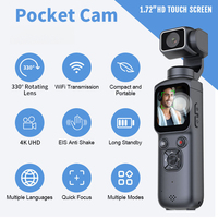 Cámara con Gimbal Inteligente 4K Ultra HD, Seguimiento Facial, Rotación de Lente de 330°, Pantalla Táctil de 1.7 Pulgadas, 31 Filtros, MicroSD