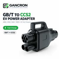 Adaptateur de chargeur EV GANCRON GB/T vers CCS2 200A 250A 400A 1000V DC, charge murale GBT AC rapide pour voiture