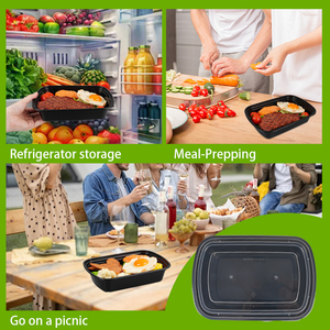 Contenitori Usa e Getta in Plastica per Alimenti Lvzong, 24/28/32/38 oz, Adatti al Microonde, per <span class=keywords><strong>Asporto</strong></span> e Preparazione Pasti, con Coperchio - Product Image 6