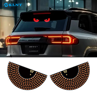 2 Pièces Lumières Décoratives de Voiture LED Œil de Diable Alimentées par USB, Affichage d'Expression Cool pour Véhicule
