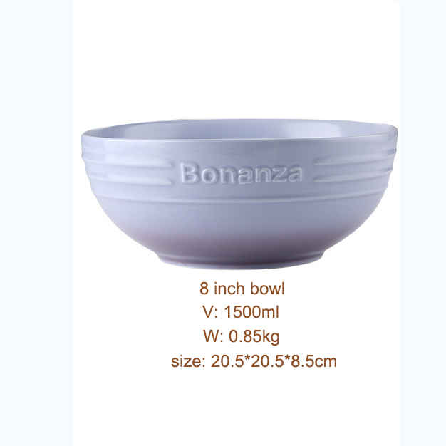 8 inch purple bowl