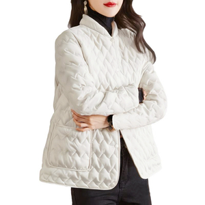 Vêtements <span class=keywords><strong>d</strong></span>'extérieur chics pour femmes, <span class=keywords><strong>manteau</strong></span> court matelassé avec surpiqûres ondulées, élégant, <span class=keywords><strong>chaud</strong></span> et confortable pour toute la journée - Product Image 1