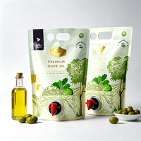 Pochettes souples à bec verseur rechargeables pour huile d'olive 1L 2L 3L 4L 5L – Emballage alimentaire pour huiles comestibles – Personnalisable