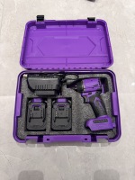Tournevis professionnel sans fil sans balais 18V, mandrin rapide hexagonal de 1 à 4 pouces, avec batterie et chargeur rapide