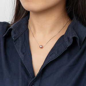 Customized 925 Silver <strong>Single</strong> High Luster Cultured 10-11mm Freshwater <strong>Pearl</strong> Pendant <strong>Necklace</strong> - Product Image 2