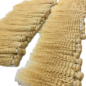 # Paquetes de Cabello Humano Virgen Remy Indio 613 Liso y Ondulado con Doble Trama a Máquina para Tejer Cabello para Mujeres, Stock de Henan, China - Product Image 1