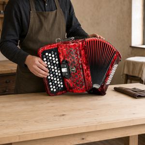 Accordéon à boutons en bois d'érable, 37 touches, 60 basses, système chromatique B, anches italiennes, MOQ 1, fournisseur direct d'usine - Product Image 5
