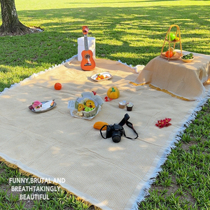 Tappetino da Picnic portatile per esterni in tovaglia da giardino resistente al vento con uscita primaverile materasso in acrilico impermeabile per parchi e campeggio - Product Image 4