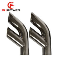 76 77 78 79 80 81 Trans Am Échappement 2.5 pouces en acier inoxydable, embouts fendus, PAIRE