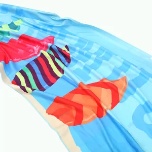 Best Quality Custom Logo Quick Dry Sand Free Beach Towel Microfiber Print Swimming Super Absorbent Beach Towel