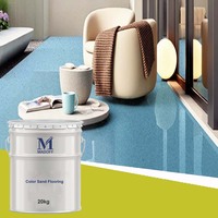 Peinture de sol en sable de couleur Époxy PU Application polyvalente Sol extérieur et intérieur Plancher en résine époxy monocouche à haute brillance