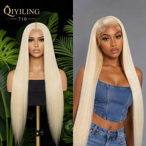 40inch Glue-free Brazilian original Indian hair wigs front lace blonde613-grade human hair wigs13x6full HDfront <strong>lacewig</strong> supplier - Product Image 2