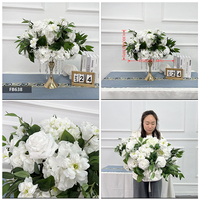 Boule de fleurs artificielle de 50 cm en soie rouge bordeaux et blanche, avec hydrangea rouge et amaranthe suspendue, pour centres de table
