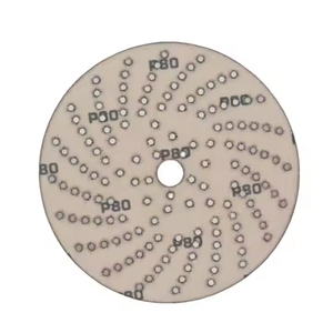 แผ่นกระดาษทรายเซรามิกสีส้มขนาด125มม. แผ่นขัด15รูแบบตะขอและห่วง - Product Image 4