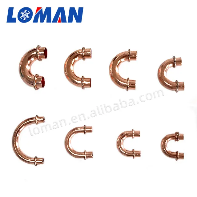 Loman Chất lượng cao tùy chỉnh kích thước 90 và 180 độ đồng ống/ống trở lại uốn cong cho hàn ống uốn phụ kiện