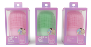 Pochette magique pour bain de glace, pour le soin de la peau des bébés, tous types de peau, maille douce, nettoyage en douceur, rose, vert - Product Image 1
