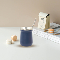 Gourde à Yerba Maté en Acier Inoxydable avec Logo Personnalisé et Paille Bombilla, Tasse à Thé Isotherme à Double Paroi pour la Maison, les Fêtes et l'Usage Quotidien