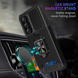 เคสโทรศัพท์เกราะกันช่องเสียบการ์ดกล้องสไลด์สำหรับซัมซุงกาแล็คซี่ A35 A55 A25 A53 A54 A34 <span class=keywords><strong>A23</strong></span>ฝาหลังมีห่วงแม่เหล็ก - Product Image 5