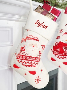 Cadeaux de décoration de Noël brodés personnalisés Bas de famille motif Père Noël <span class=keywords><strong>Chaussettes</strong></span> de Noël - Product Image 4