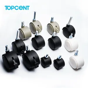 TOPCENT Manufacturer Heavy Duty Furniture Cabinet Plastic Office Chair Caster Wheel