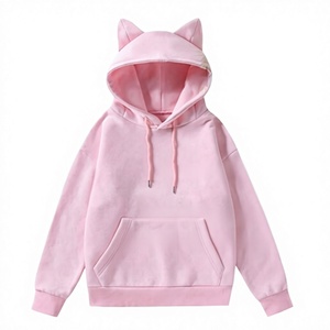 Nueva Sudadera con Capucha Casual para Mujer, Estilo Invierno y Primavera/Otoño, Manga Larga, Cuello Alto, con Orejas de Gato - Product Image 3