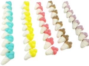 Manufacturer <strong>Halal</strong> Colorful Yogurt Flavor Jelly Half Ice Cream <strong>Cone</strong> Shaped <strong>Sweet</strong> Fruity Gummy Candy Piece Pattern Sugar Bag - Product Image 3