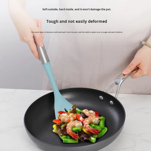Heat Resistant Cookware Utensils <b>Silicone</b> Kitchen Cooking Utensils Cooking <b>Tool</b> with Stainless Steel Handle - Product Image 3