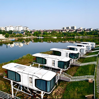 Capsule spatiale de glamping mobile extensible de luxe moderne pour hôtel-resort extérieur – Tiny House
