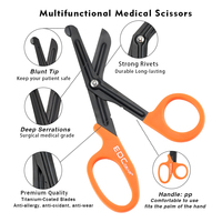 Logo personnalisé Ciseaux de traumatologie professionnels EMT pour utilisation médicale d'urgence Ciseaux de premiers soins