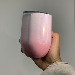 Mug à vin <span class=keywords><strong>en</strong></span> acier inoxydable à double paroi 304 avec couvercle coulissant, peinture <span class=keywords><strong>arc</strong></span>-<span class=keywords><strong>en</strong></span>-<span class=keywords><strong>ciel</strong></span> multicolore, paillettes caméléon, 12 oz - Product Image 6